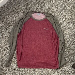 Columbia Red and Gray Long Sleeve Tee